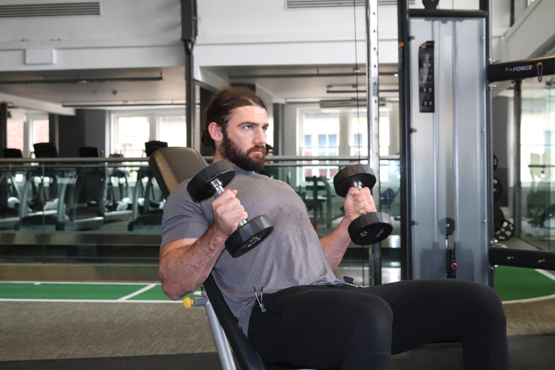 incline dumbbell hammer curl