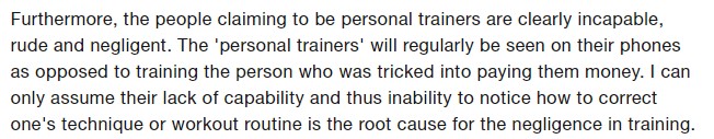 Bad personal trainer vs good