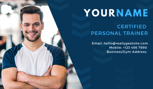 Image of a personal trainer business card