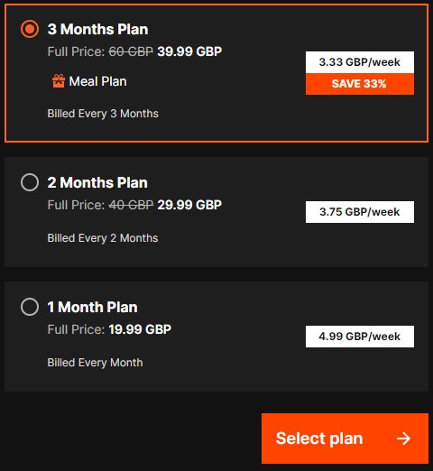 online workout programmes