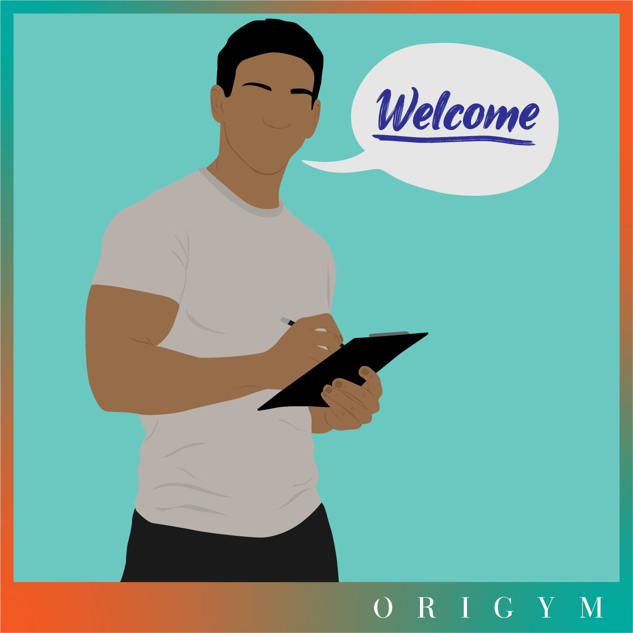 Welcoming with a personal trainer business card