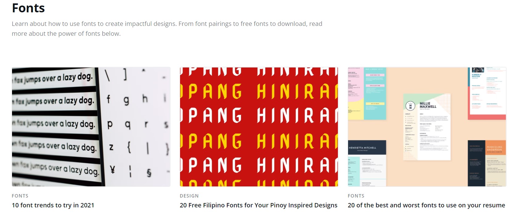 Font header personal training business card