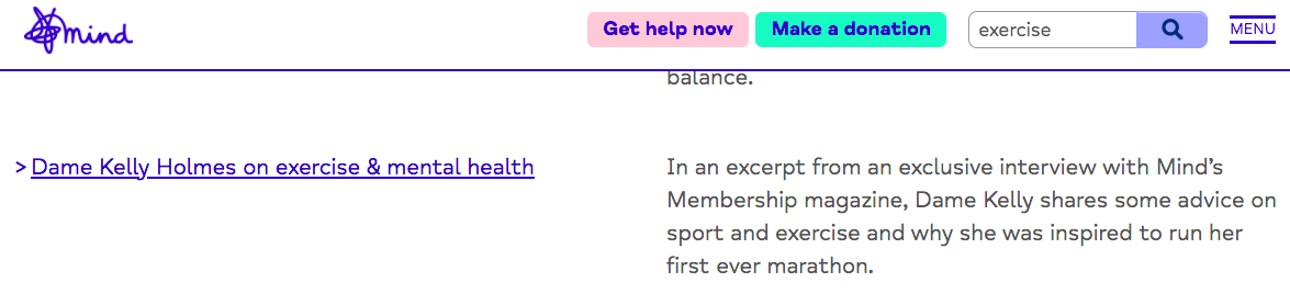 mind charity examples of personal trainer specialities image