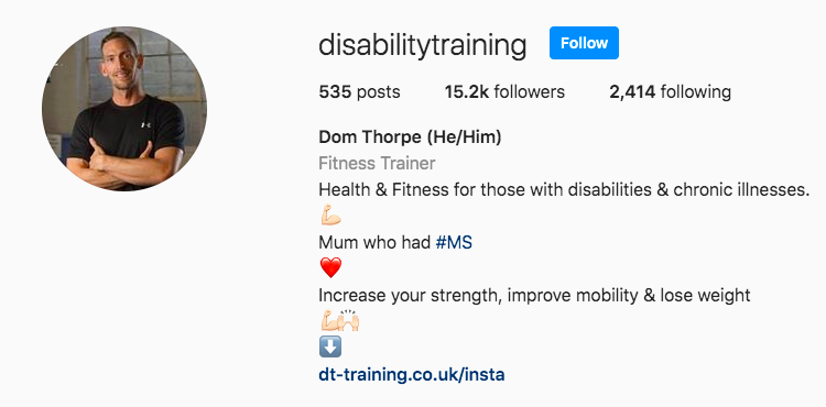 dom thorpe personal trainer specialisms image
