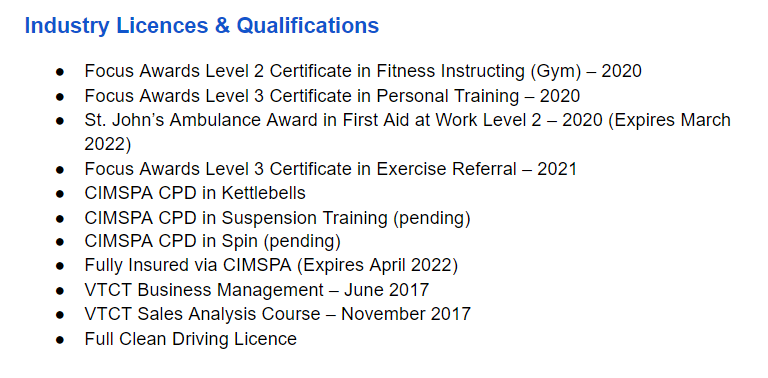 Industry Qualifications Qualifications