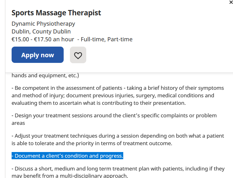 ire job sports massage therapist job description image