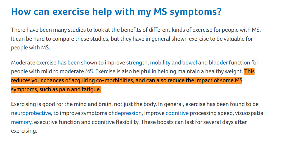 ms exercise program