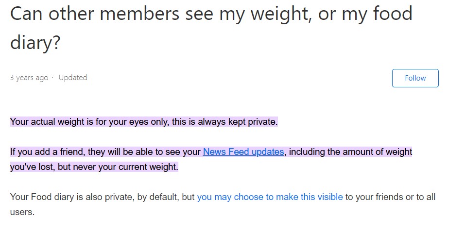 does myfitnesspal work with personal trainer food recomendations