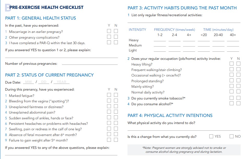when should a personal trainer refer clients to another professional for pregnancy