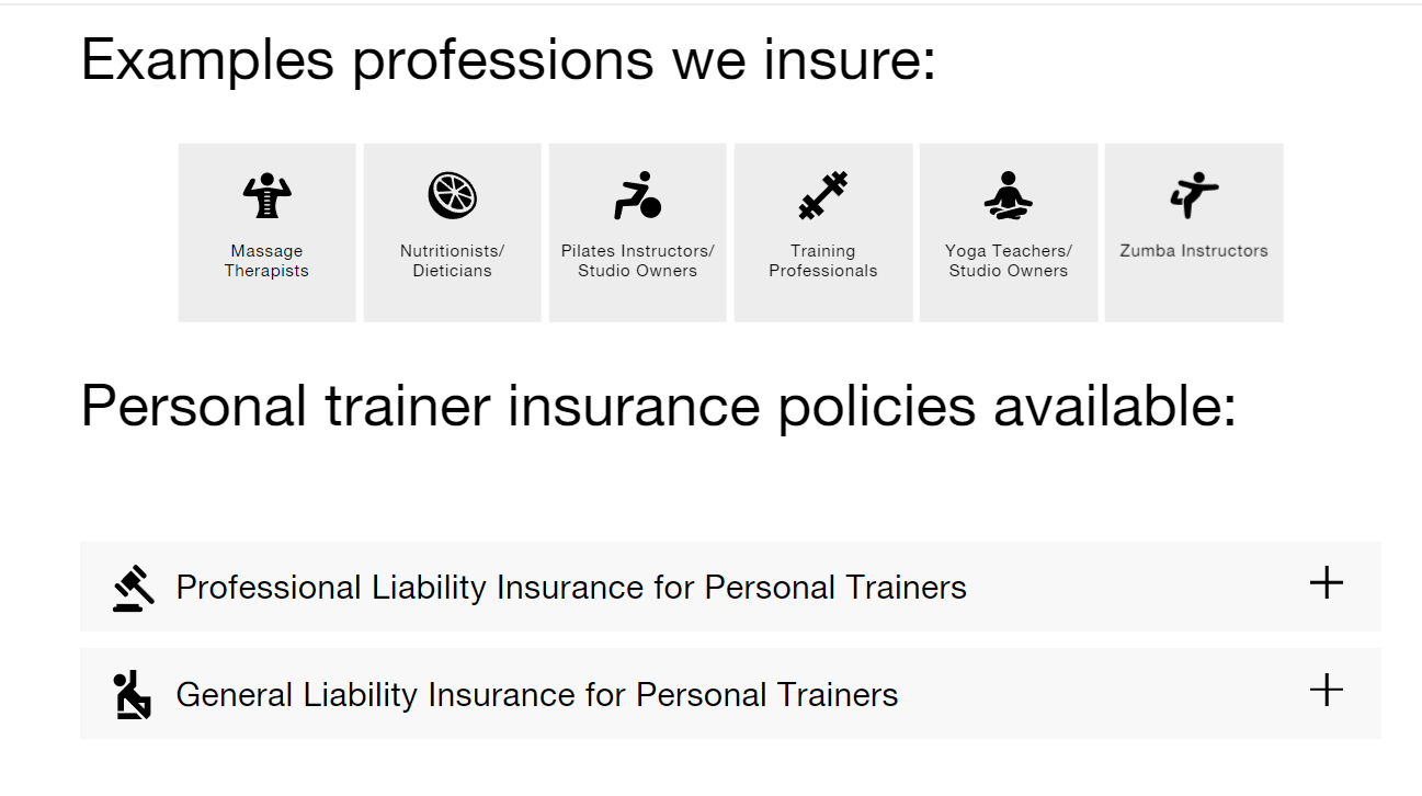 when should a personal trainer refer clients to another professional Hiscox