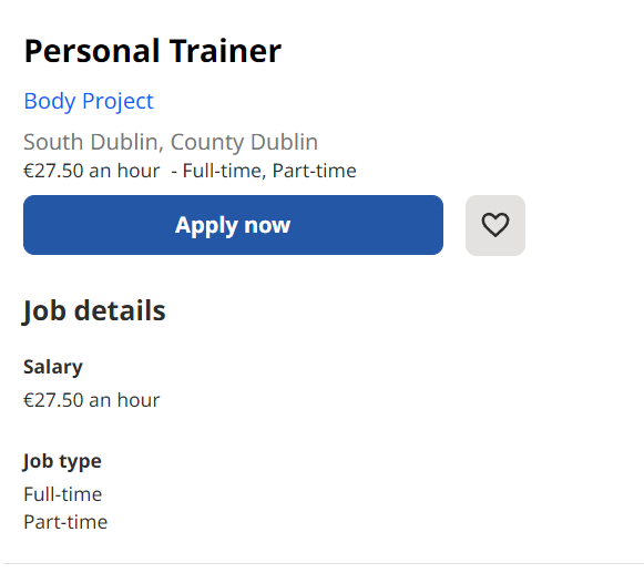 Ireland What is the difference between gym instructor and personal trainer