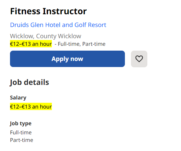 Ireland What is the difference between fitness instructor and personal trainer