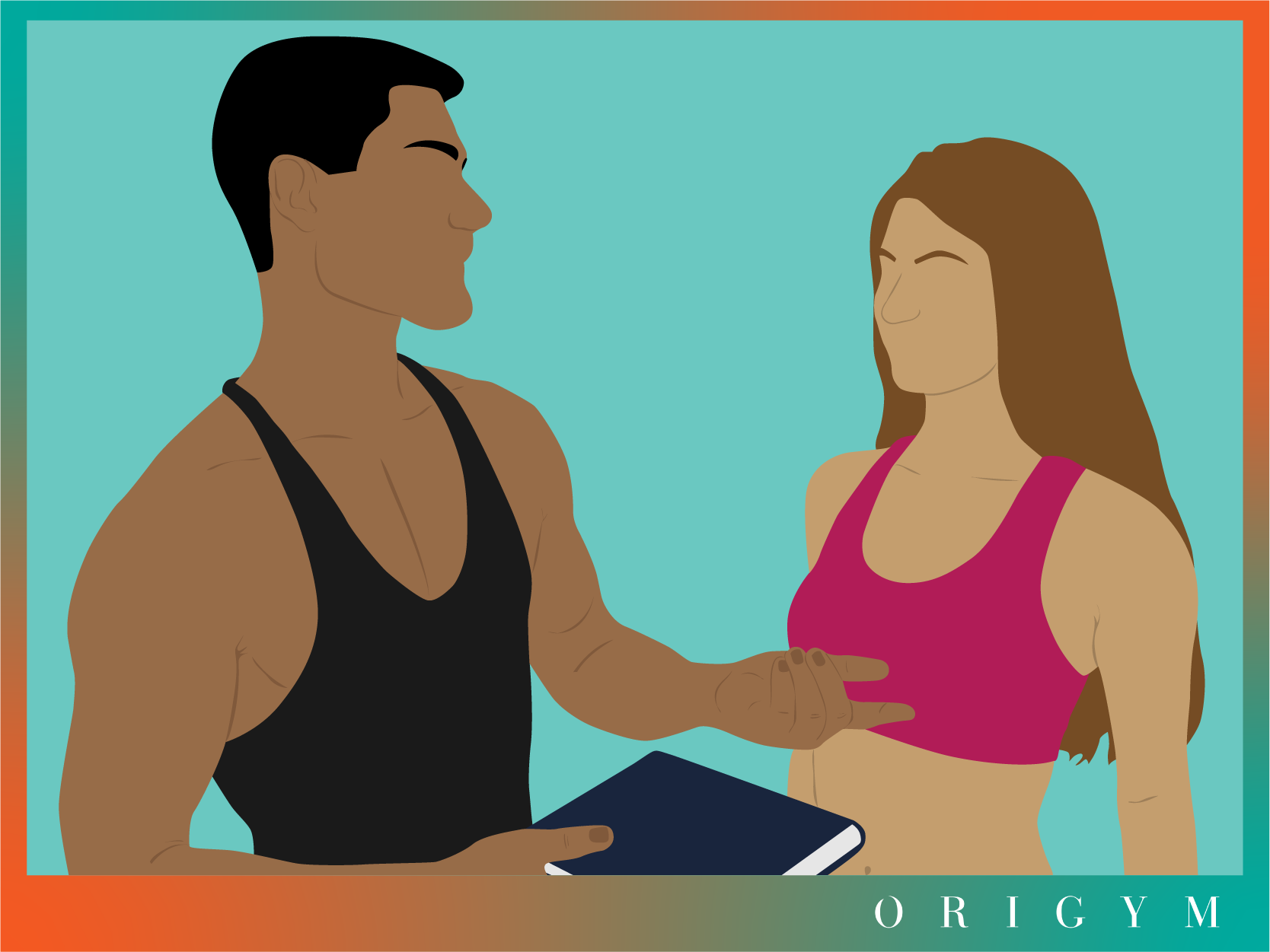 personal trainer teaching fitness classes graphic