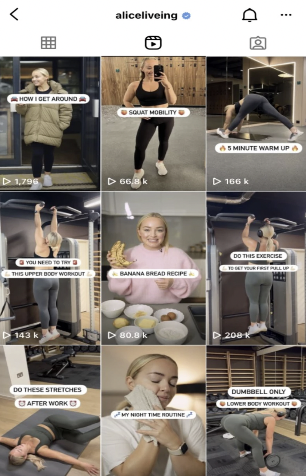 Alice Liveing personal trainer goals
