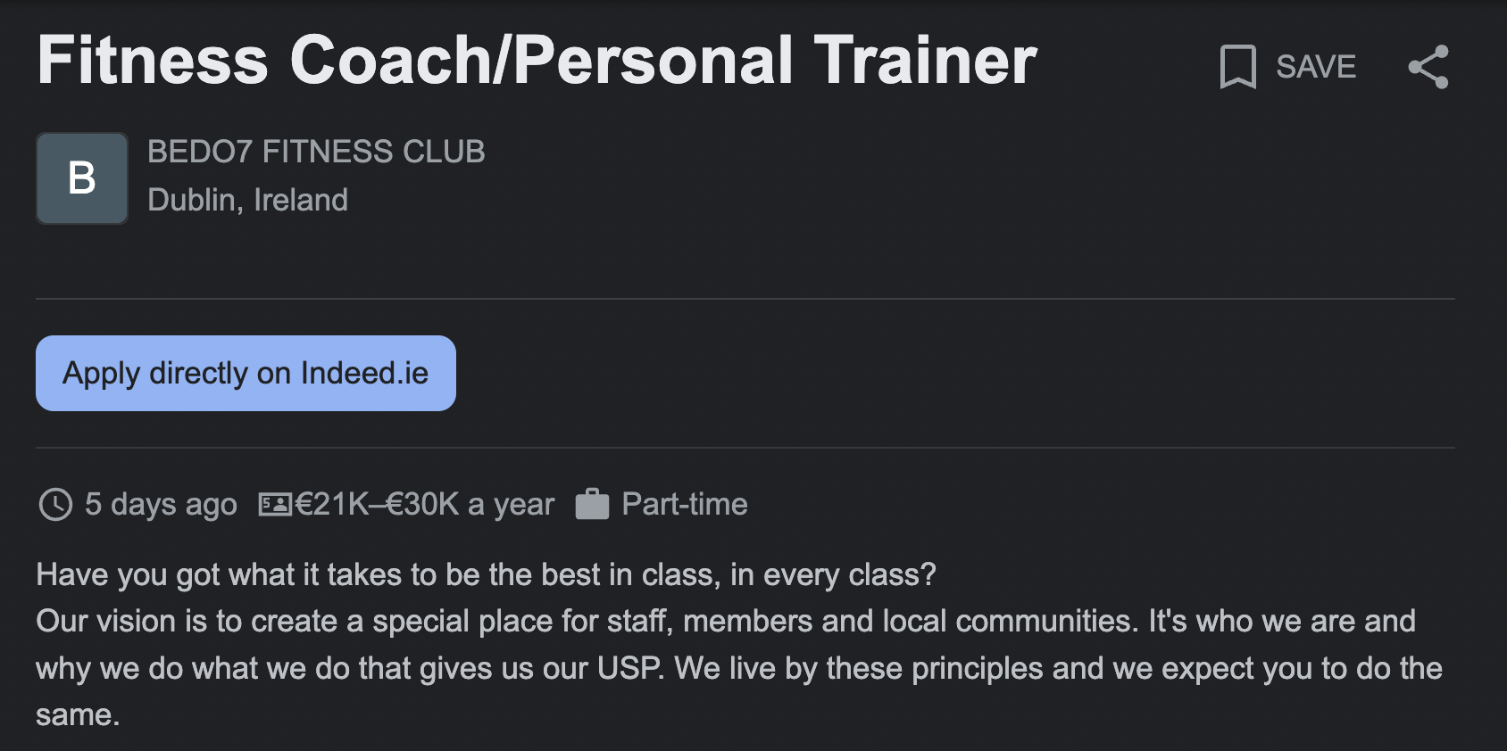 job description of a pt 16