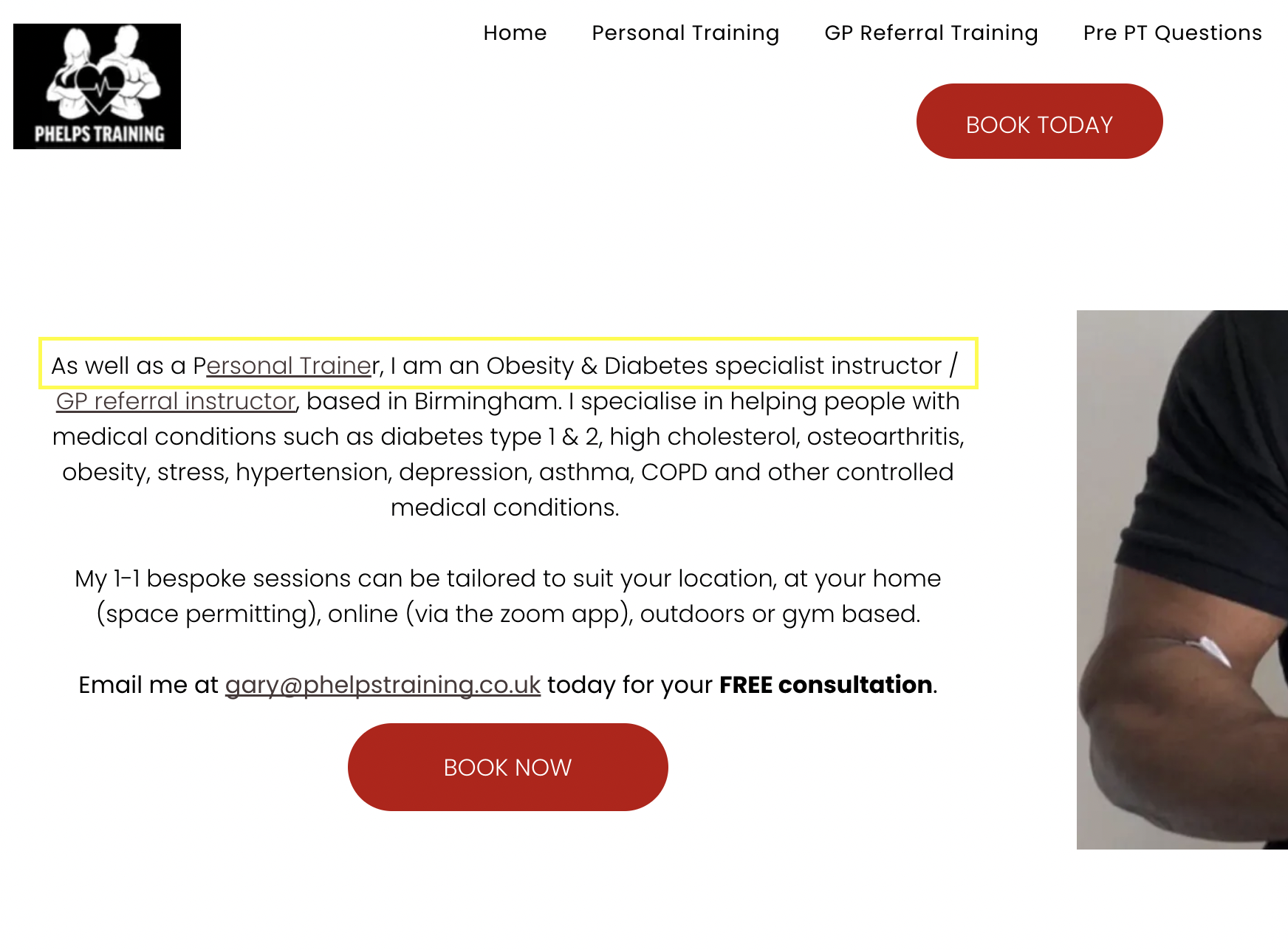 Gary Phelps master personal trainer