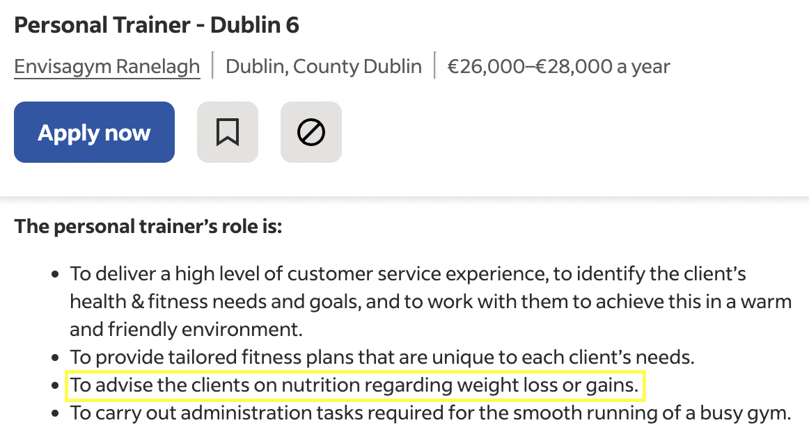 Master personal trainer for weight loss