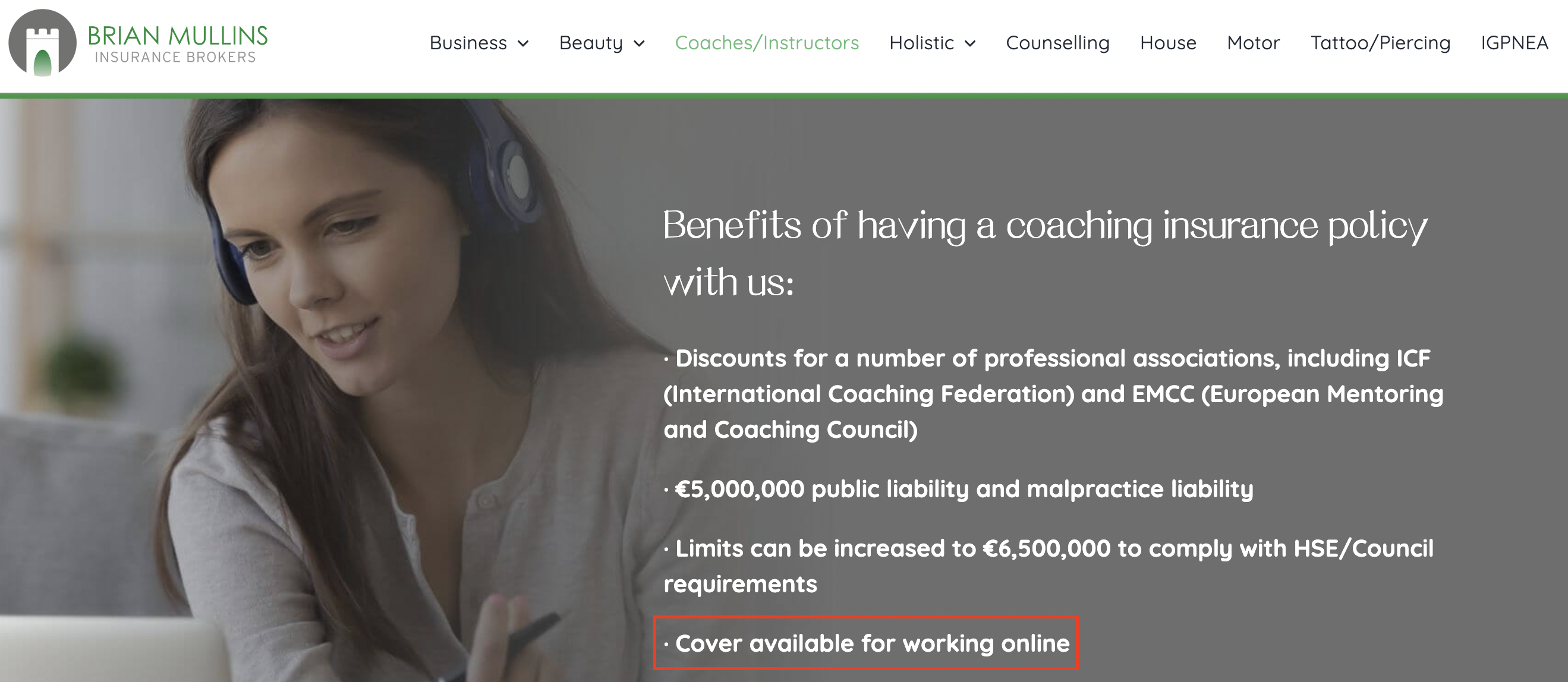 Brian Mullins Personal Trainer Insurance Ireland