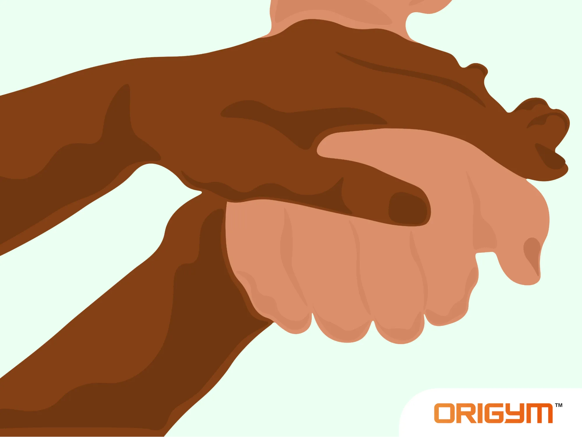 Two-illustrated-hands-clasp-in-unity-symbolising-supportive-and-caring-jobs-that-help-people