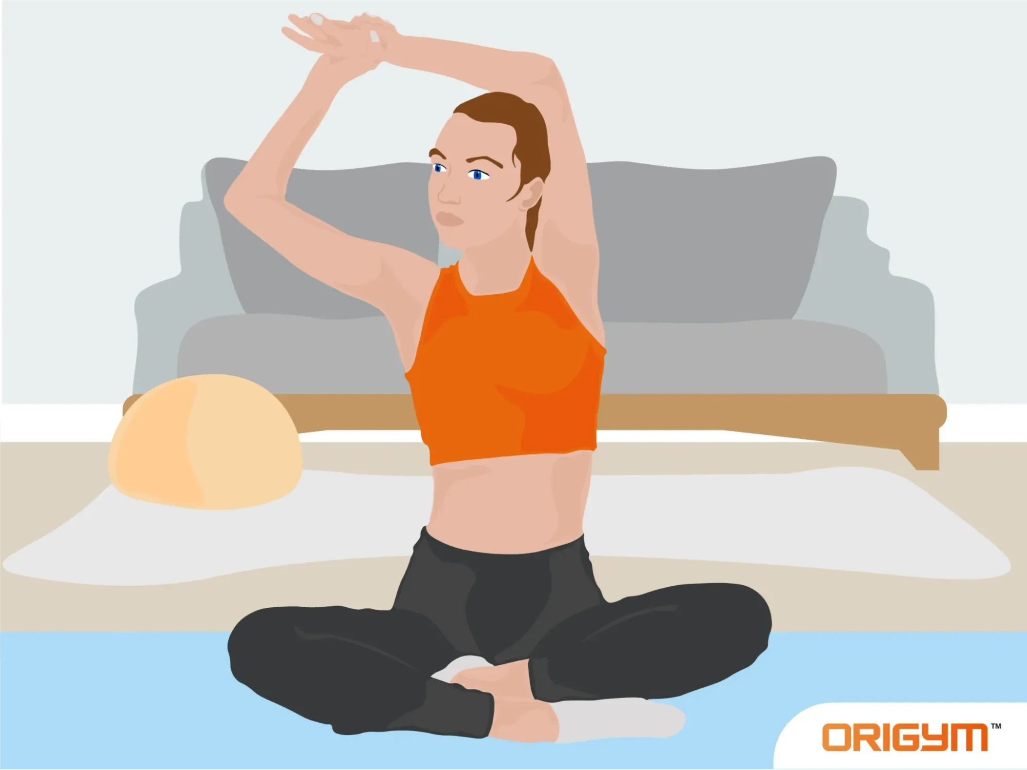 Woman-stretching-on-a-yoga-mat-showing-how-fitness-roles-are-active-jobs-that-help-people-stay-healthy