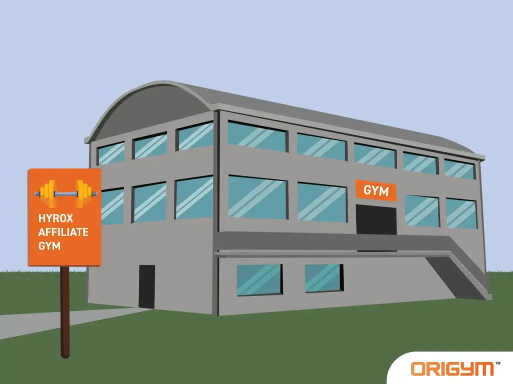 Graphic of the Exterior of a HYROX Affiliate Gym