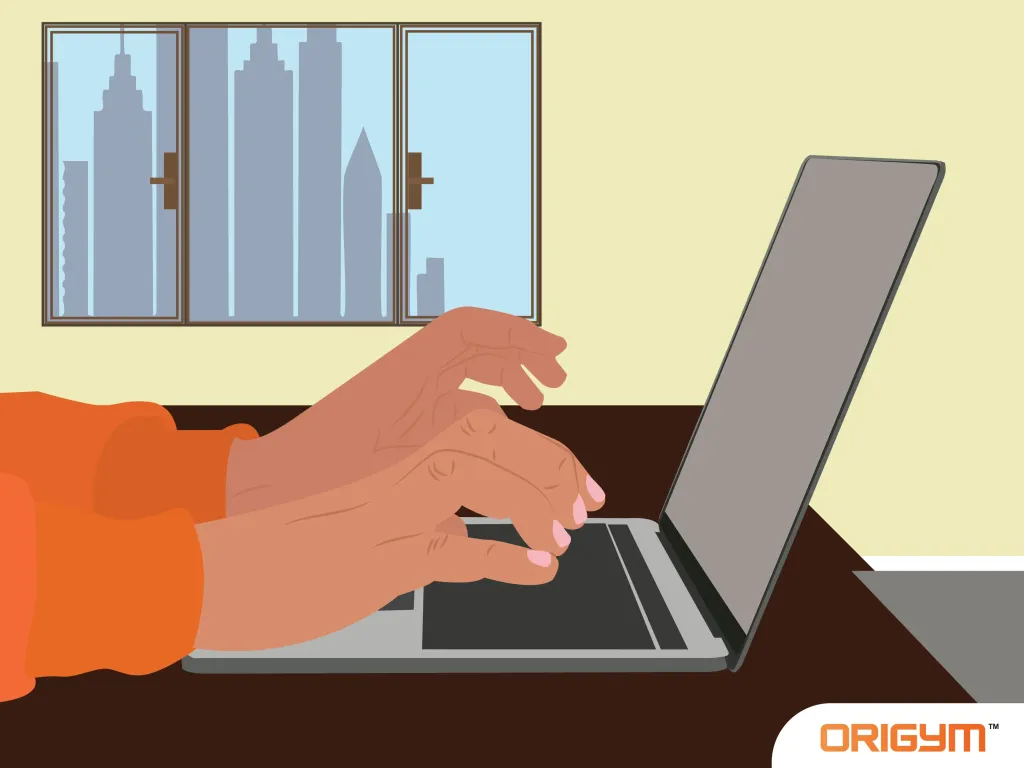 copywriter typing on a laptop a job with a high salary without a degree