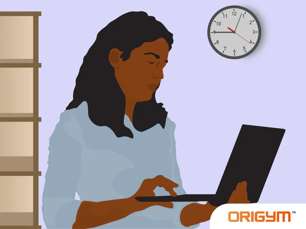 cybersecurity worker with a laptop, a job with a high salary without degree