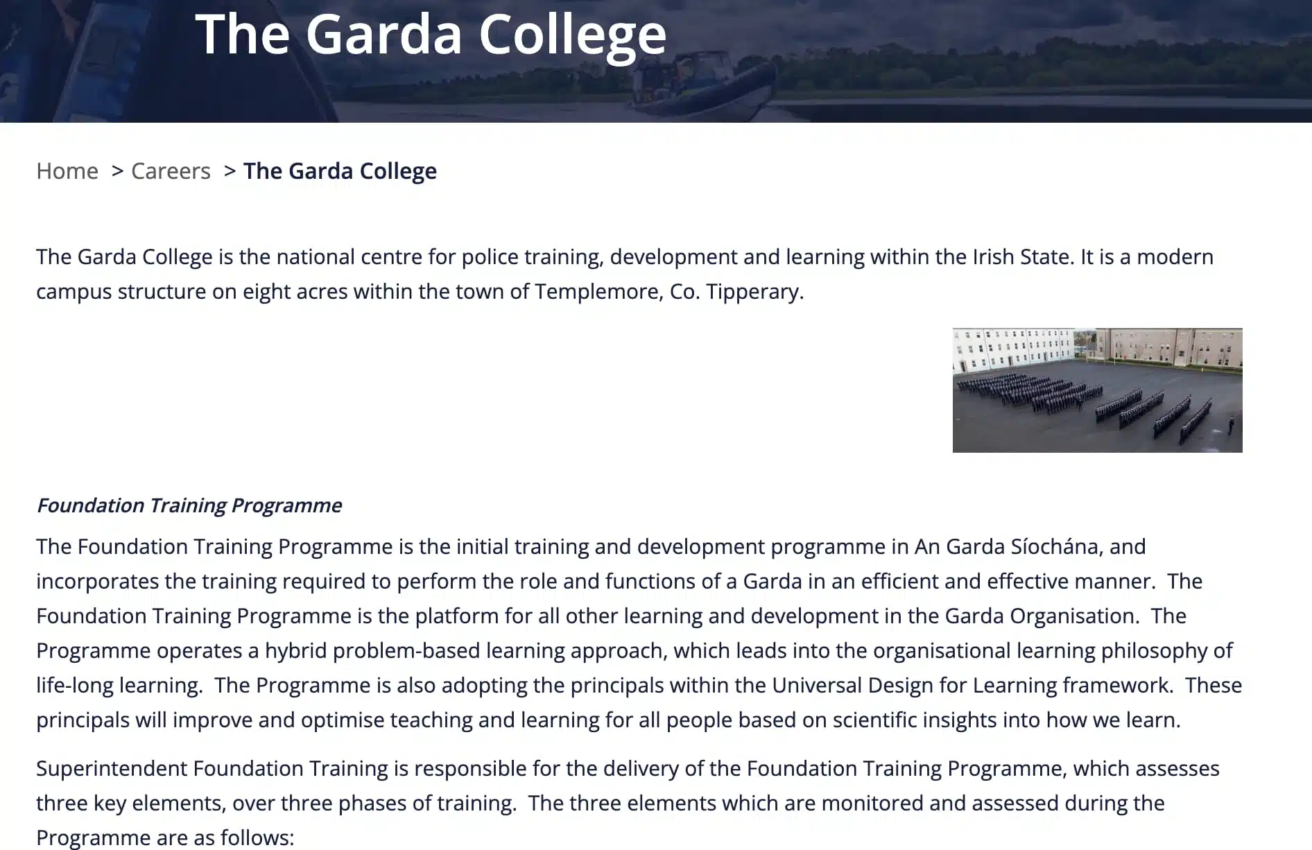 garda training programme to be a policeperson a job with a high salary without a degree