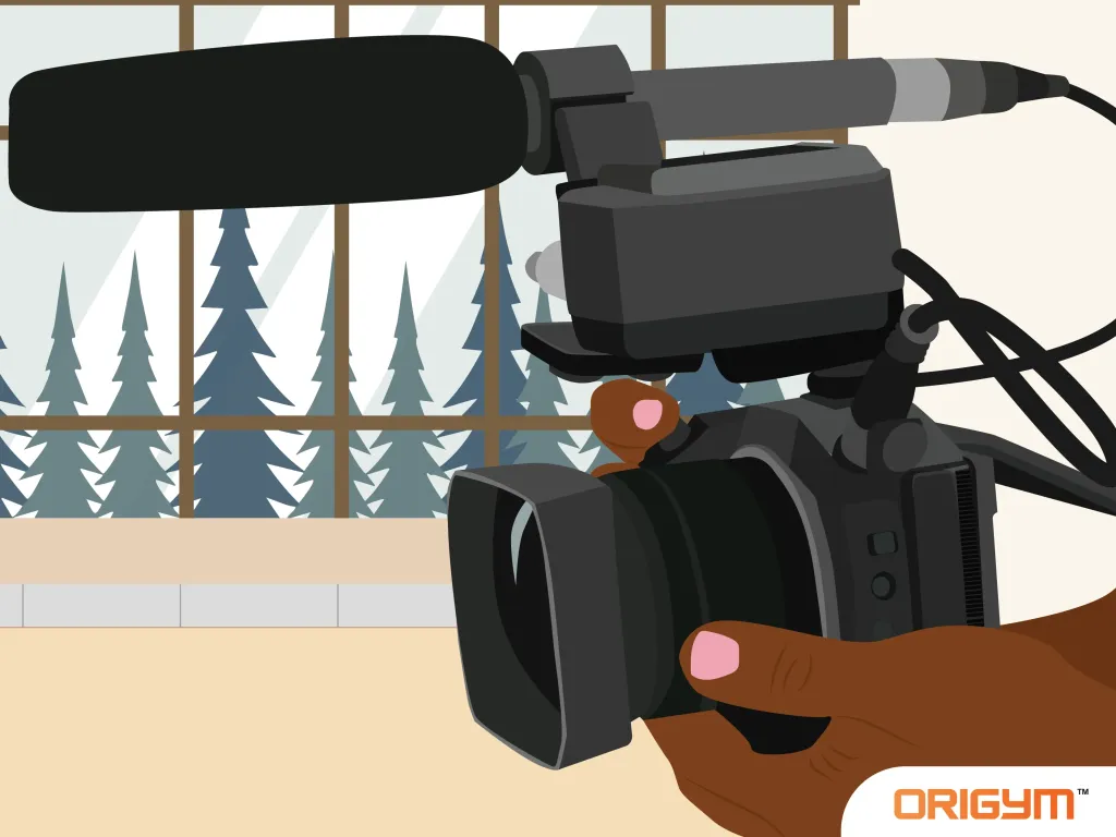 image of a camera representing a videographer job that offers a high salary without a degree