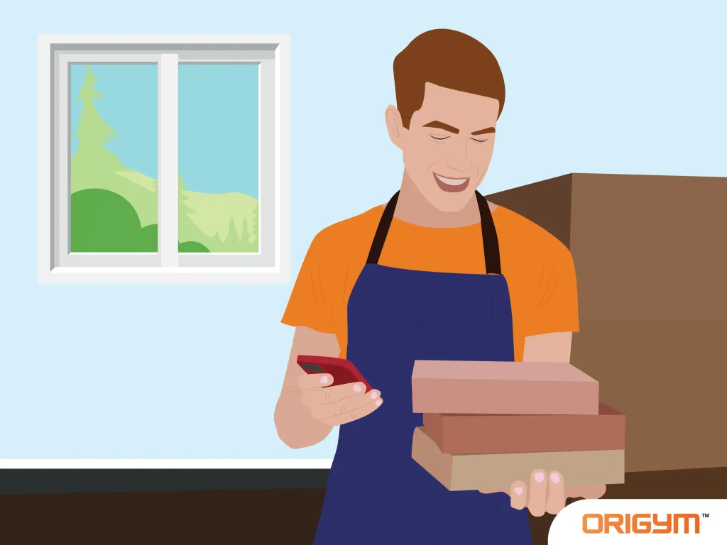 man working as a courier business owner a job with a high salary without degree