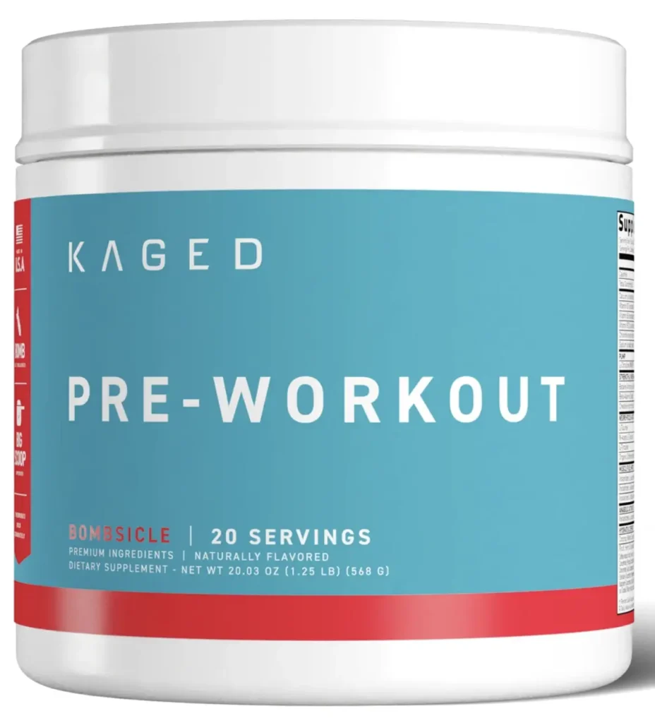 Screenshot of a Tub of Kaged Pre-Workout Supplement