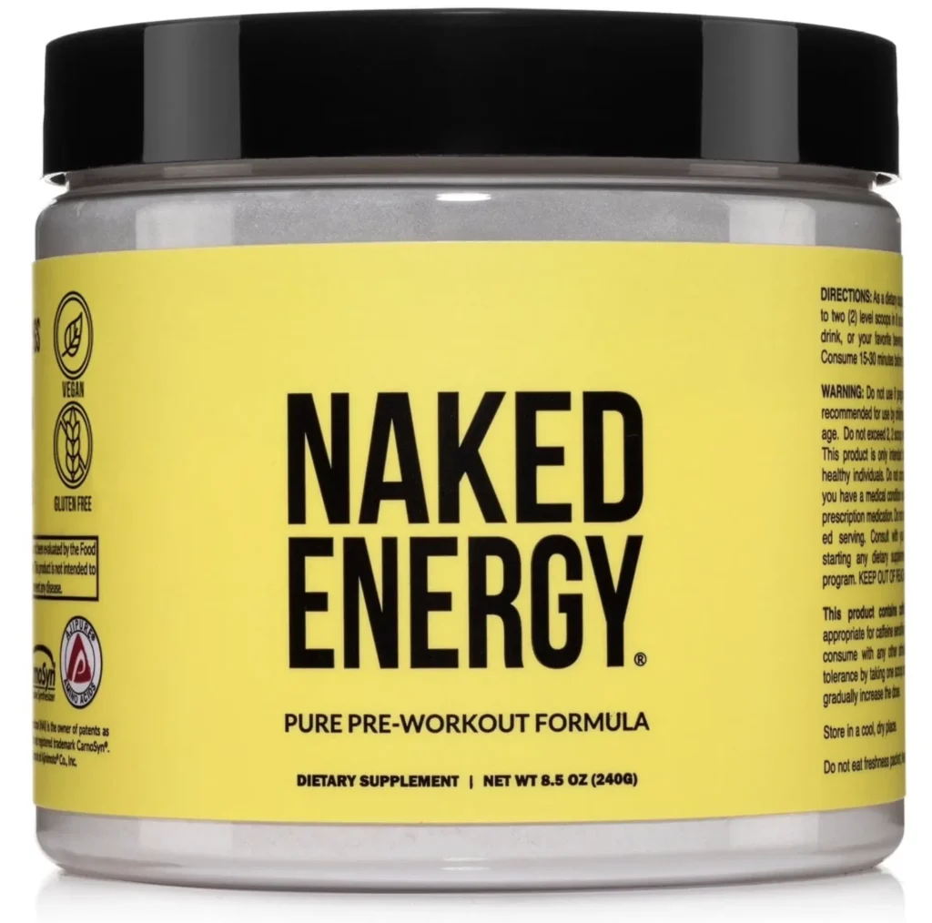 Screenshot of a Tub of Naked Energy Pre-Workout Formula