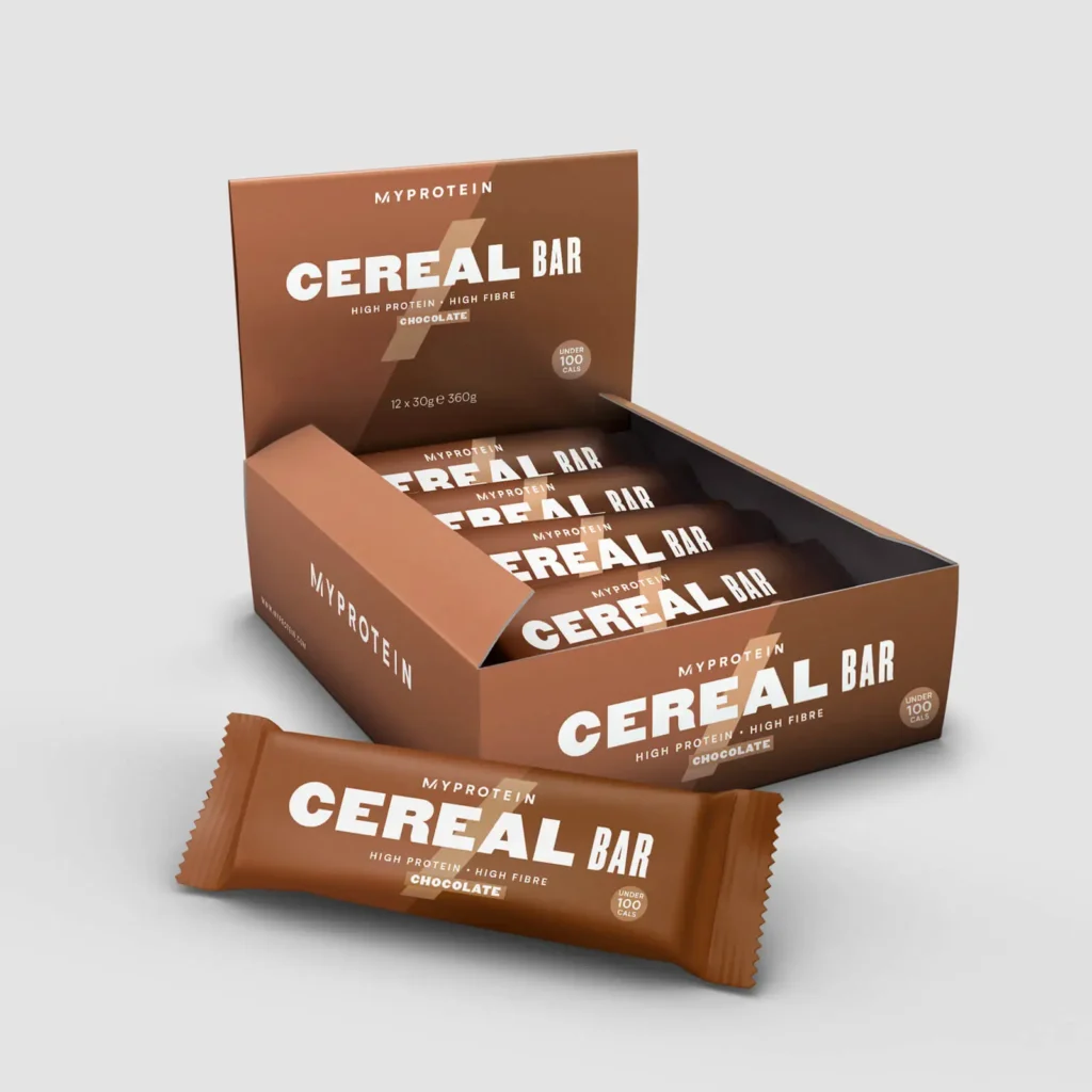 Screenshot of Box of MYPROTEIN Chocolate Cereal Bars