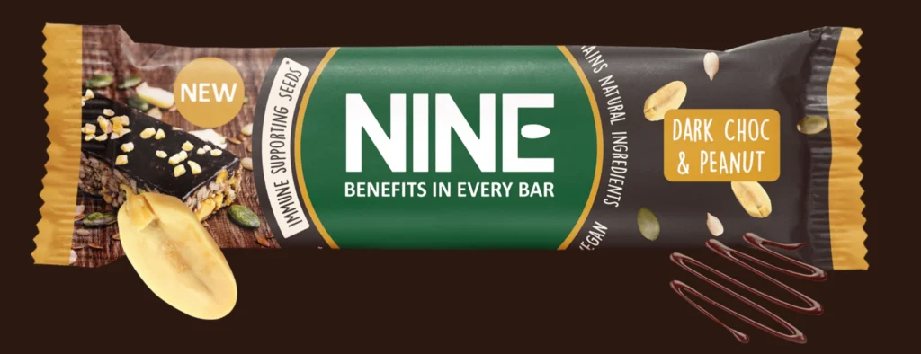Screenshot Showing a NINE Dark Chocolate & Peanut Cereal Bar