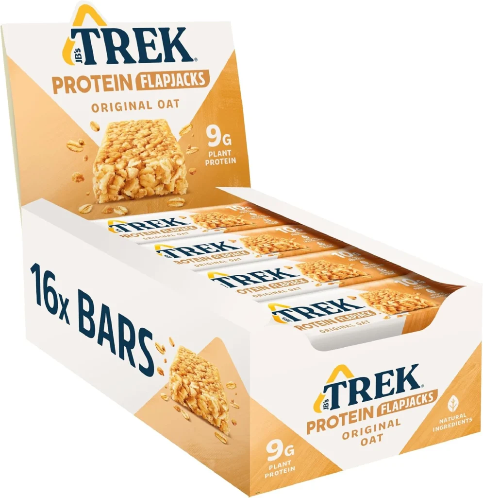 Screenshot Showing a Box of TREK Protein Flapjack Cereal Bars